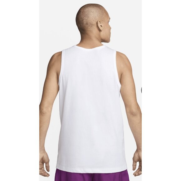 Nike Sportswear Mens Tank Top Large White Graphic Print Streetwear Training - Picture 12 of 12